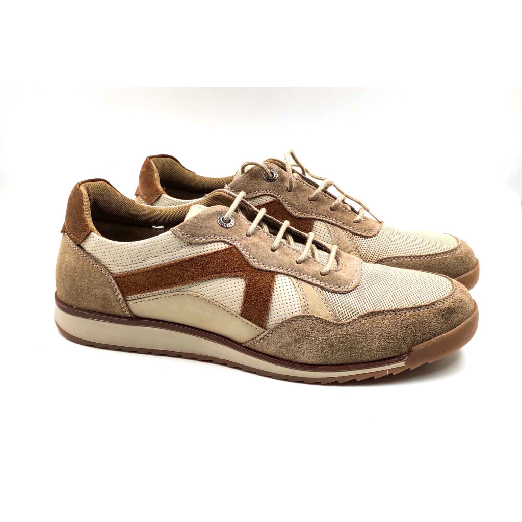 VERONA-03:Balujas Beige/Tan Casual Sneakers