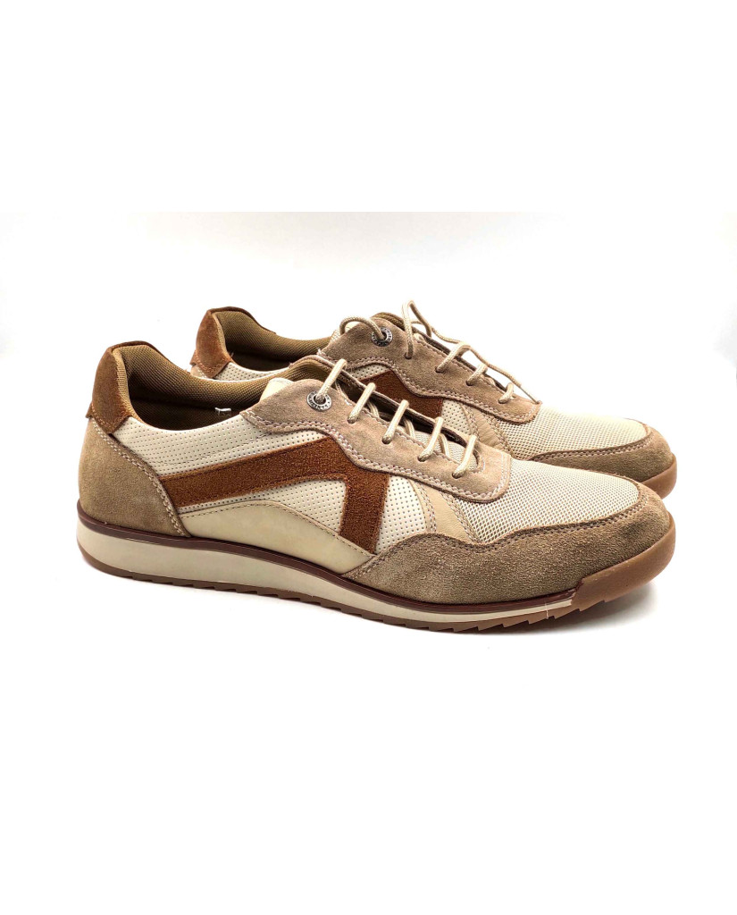 VERONA-03:Balujas Beige/Tan Casual Sneakers