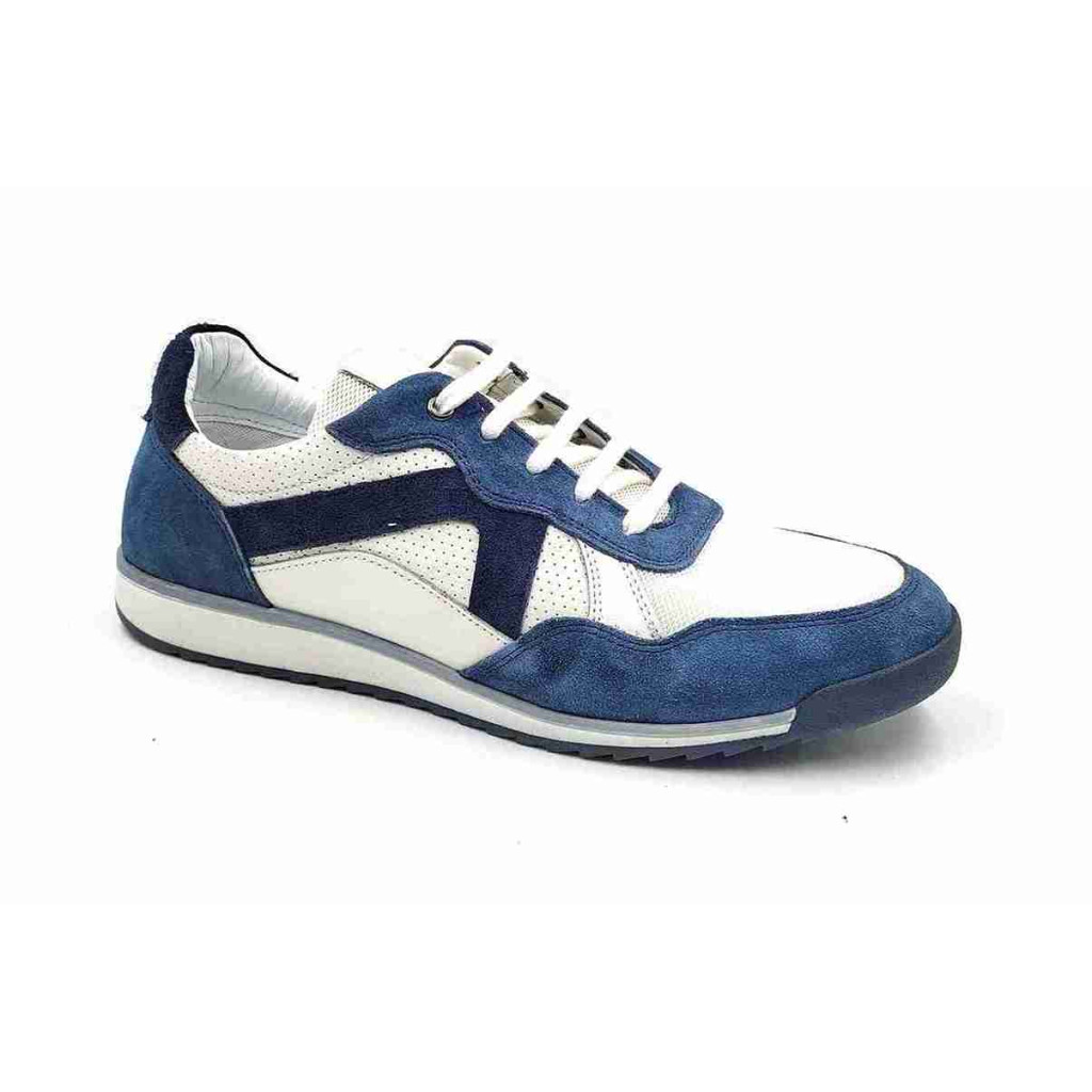VERONA-03:Balujas Blue/White Casual Sneakers