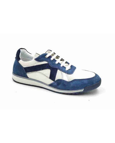 VERONA-03:Balujas Blue/White Casual Sneakers