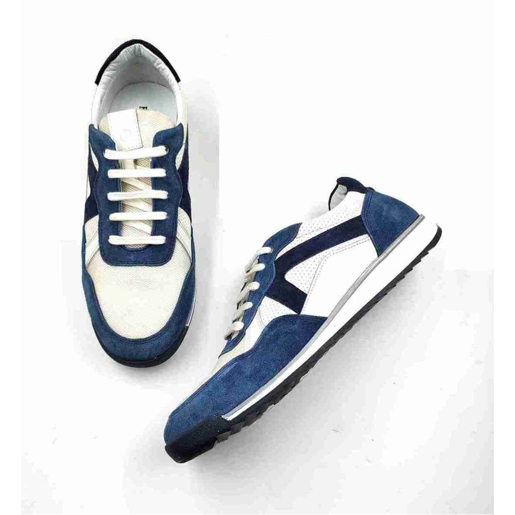 VERONA-03:Balujas Blue/White Casual Sneakers