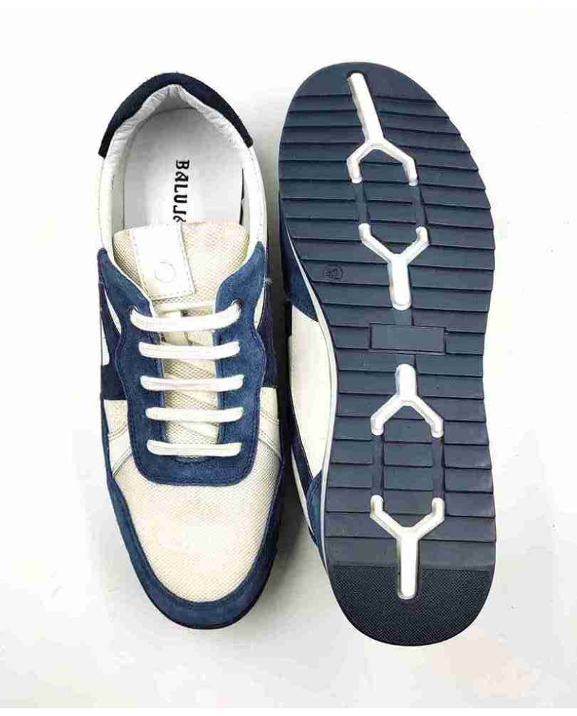 VERONA-03:Balujas Blue/White Casual Sneakers