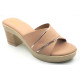 10192 : Balujas Peach Block Heel Ladies Slipper