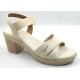 10346 : Balujas Off White Block Heel Ladies Sandals
