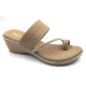10382 : Balujas Beige Wedge Heel Ladies Slipper