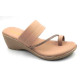 10382 : Balujas Peach Wedge Heel Ladies Slipper