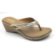 10416 : Balujas Beige Wedge Heel Ladies Chappal