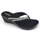 10416 : Balujas Black Wedge Heel Ladies Chappal