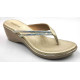 10416 : Balujas Gold Wedge Heel Ladies Chappal