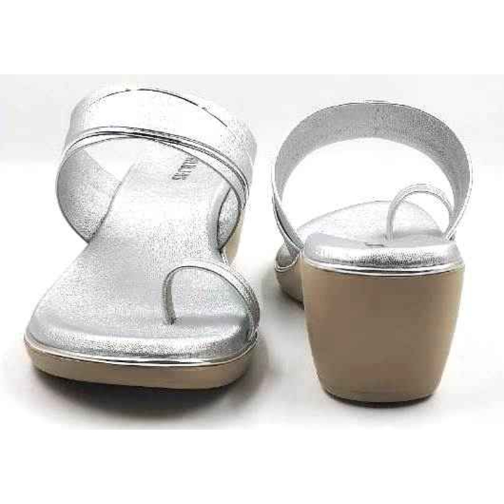 10795 : Balujas Silver Wedge Heel Ladies Slipper