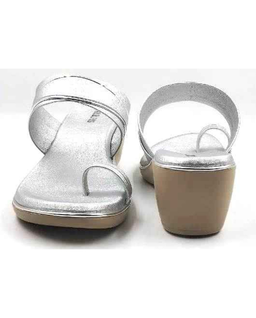 10795 : Balujas Silver Wedge Heel Ladies Slipper