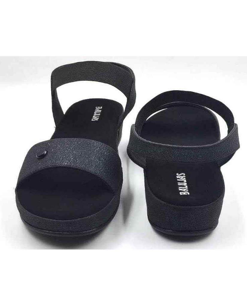 10861 : Balujas Ladies Black Wedge Sandal