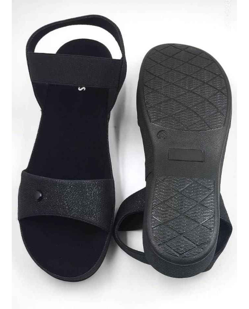 10861 : Balujas Ladies Black Wedge Sandal