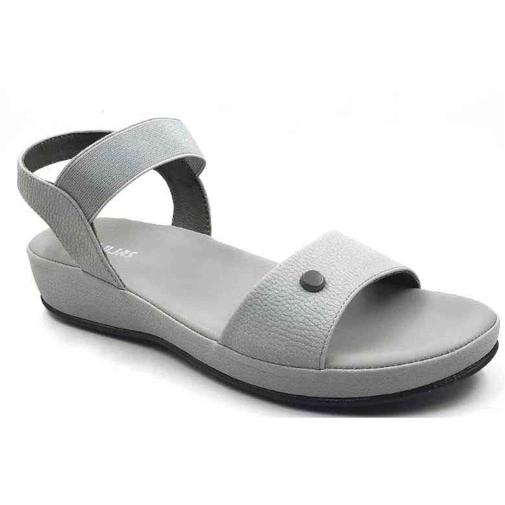 10861 : Balujas Ladies Gunmetal Wedge Heel Sandal
