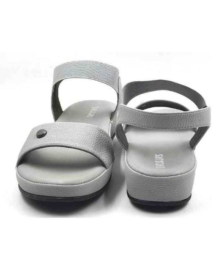 10861 : Balujas Ladies Gunmetal Wedge Heel Sandal