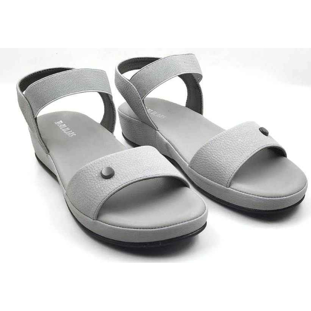 10861 : Balujas Ladies Gunmetal Wedge Heel Sandal