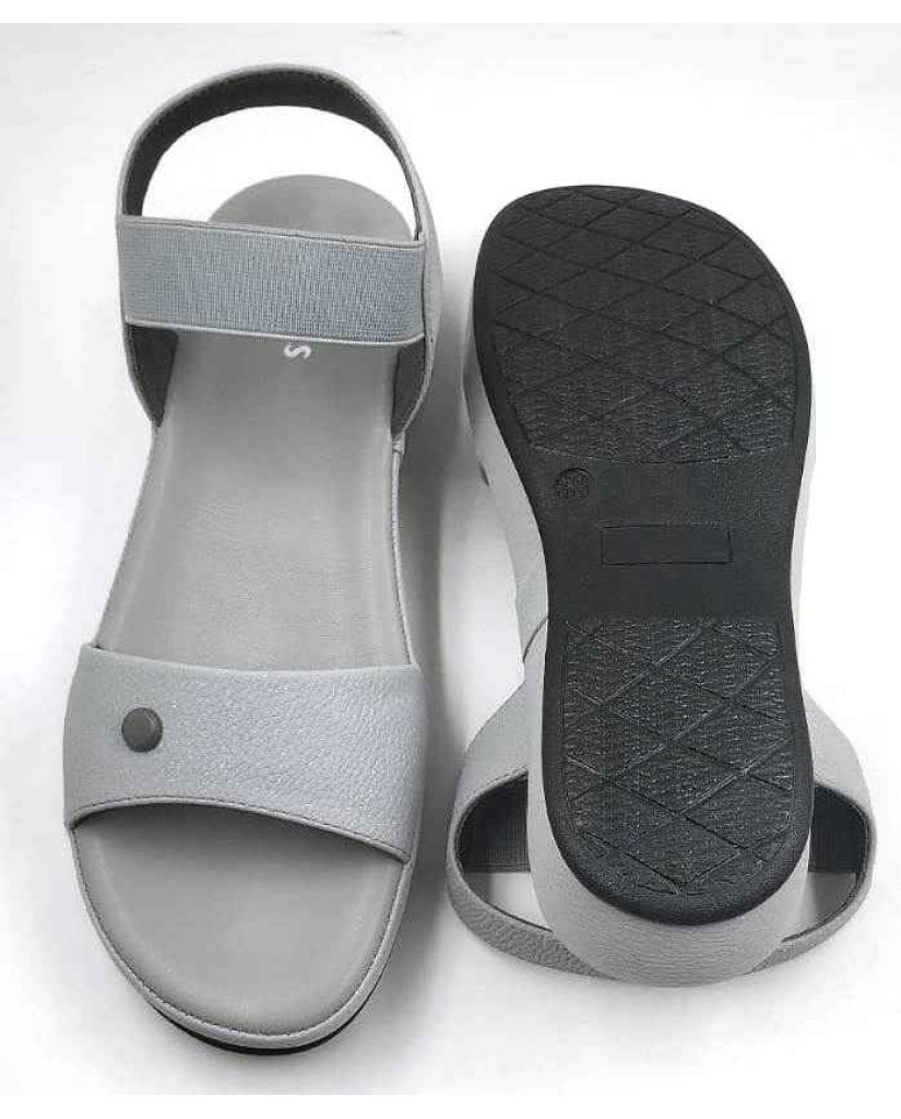 10861 : Balujas Ladies Gunmetal Wedge Heel Sandal