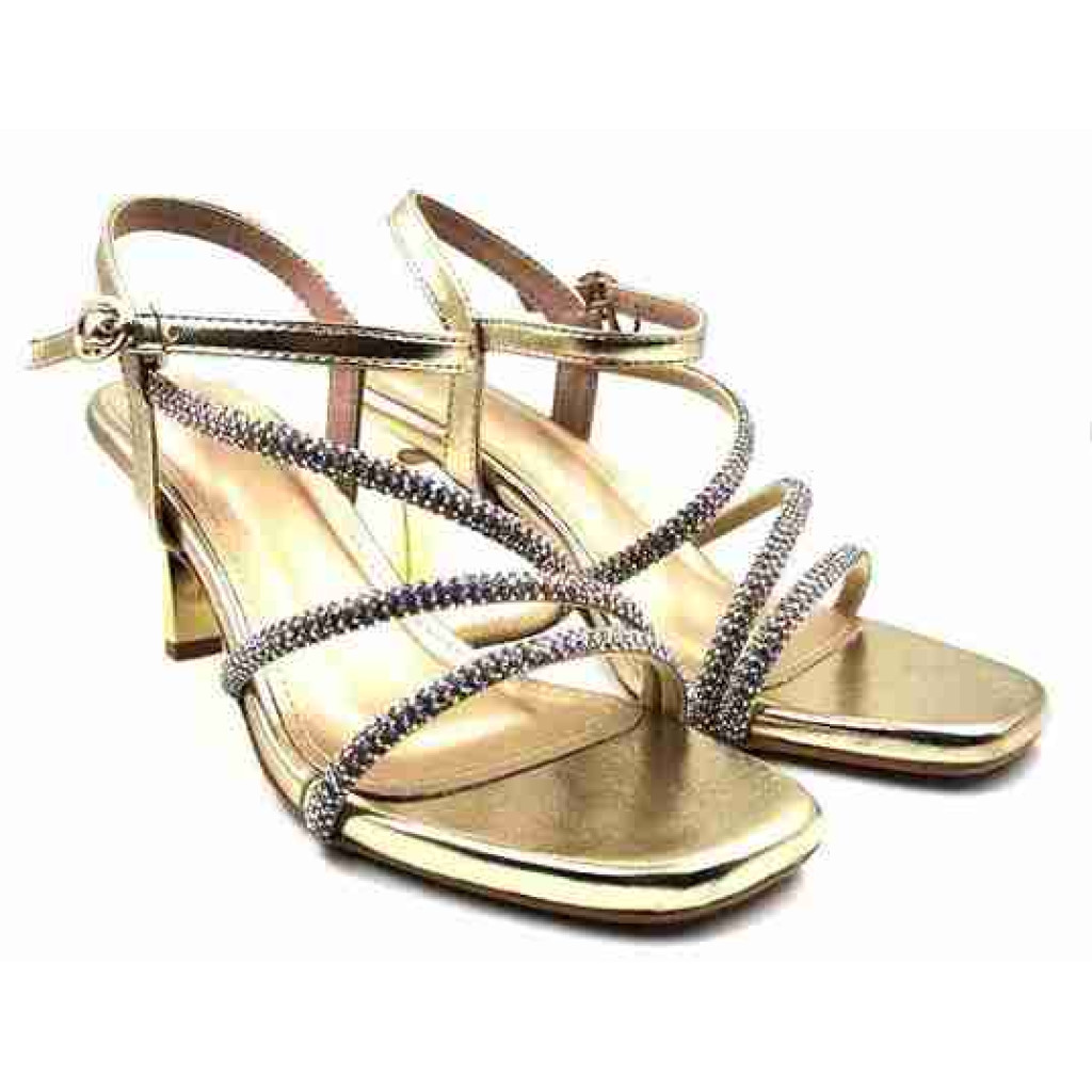 1231: Balujas Gold High Heel Sandals