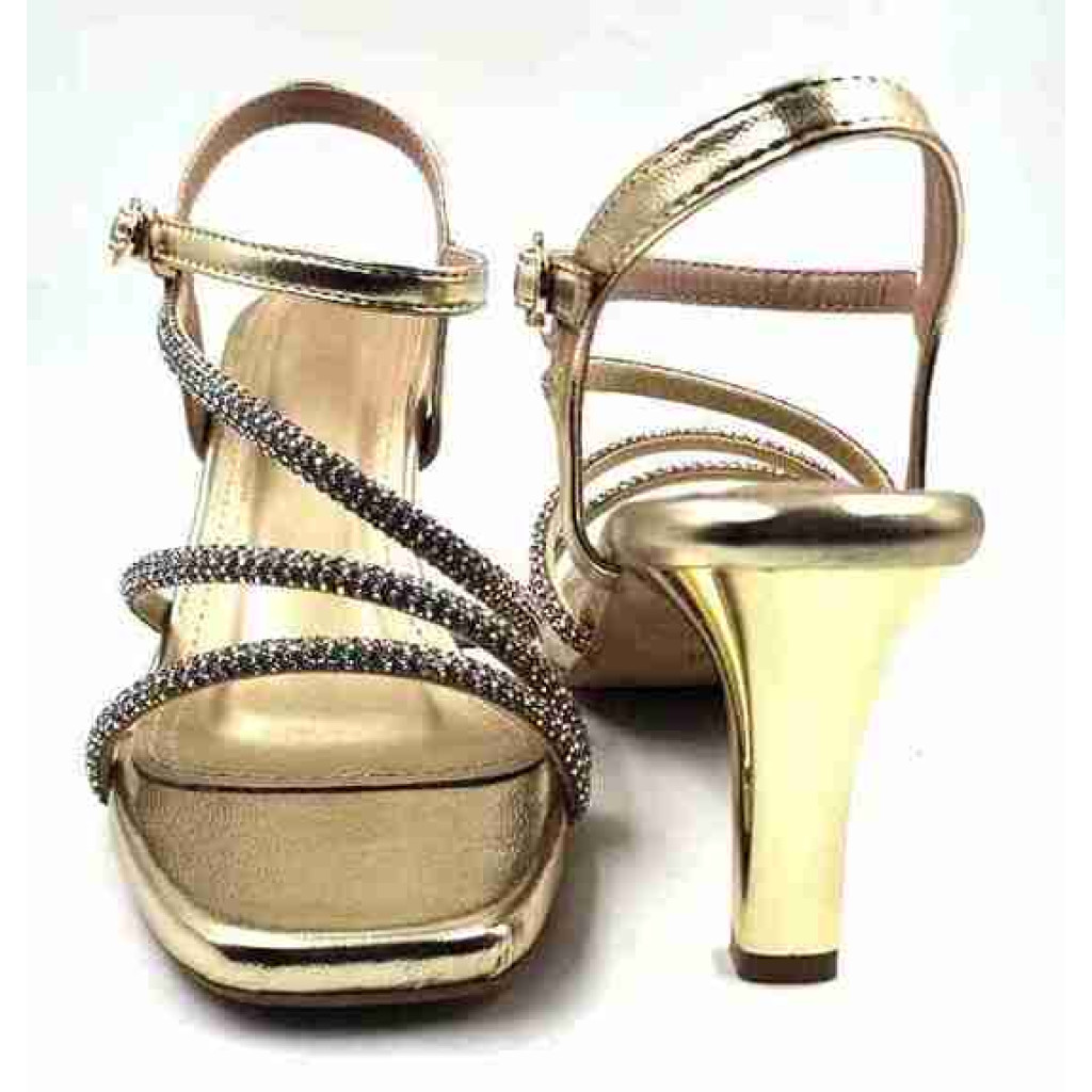1231: Balujas Gold High Heel Sandals