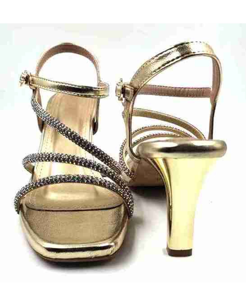 1231: Balujas Gold High Heel Sandals