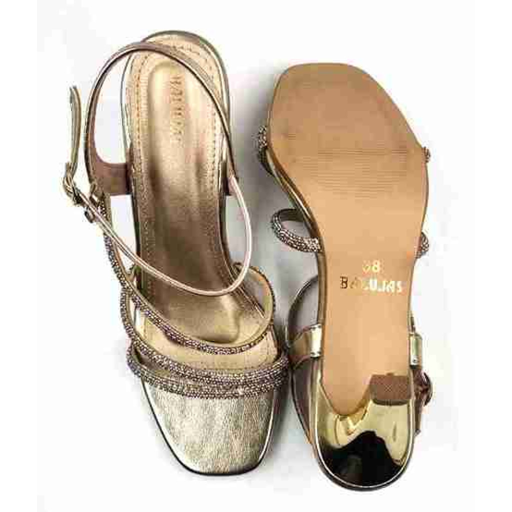 1231: Balujas Gold High Heel Sandals