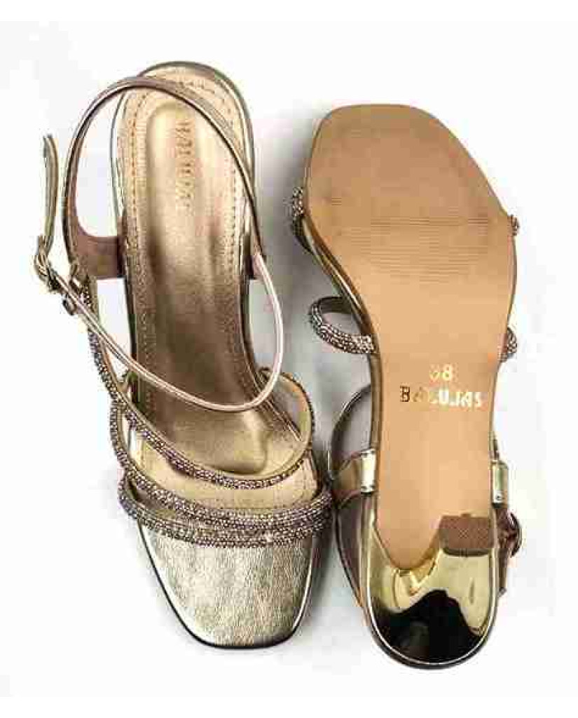 1231: Balujas Gold High Heel Sandals