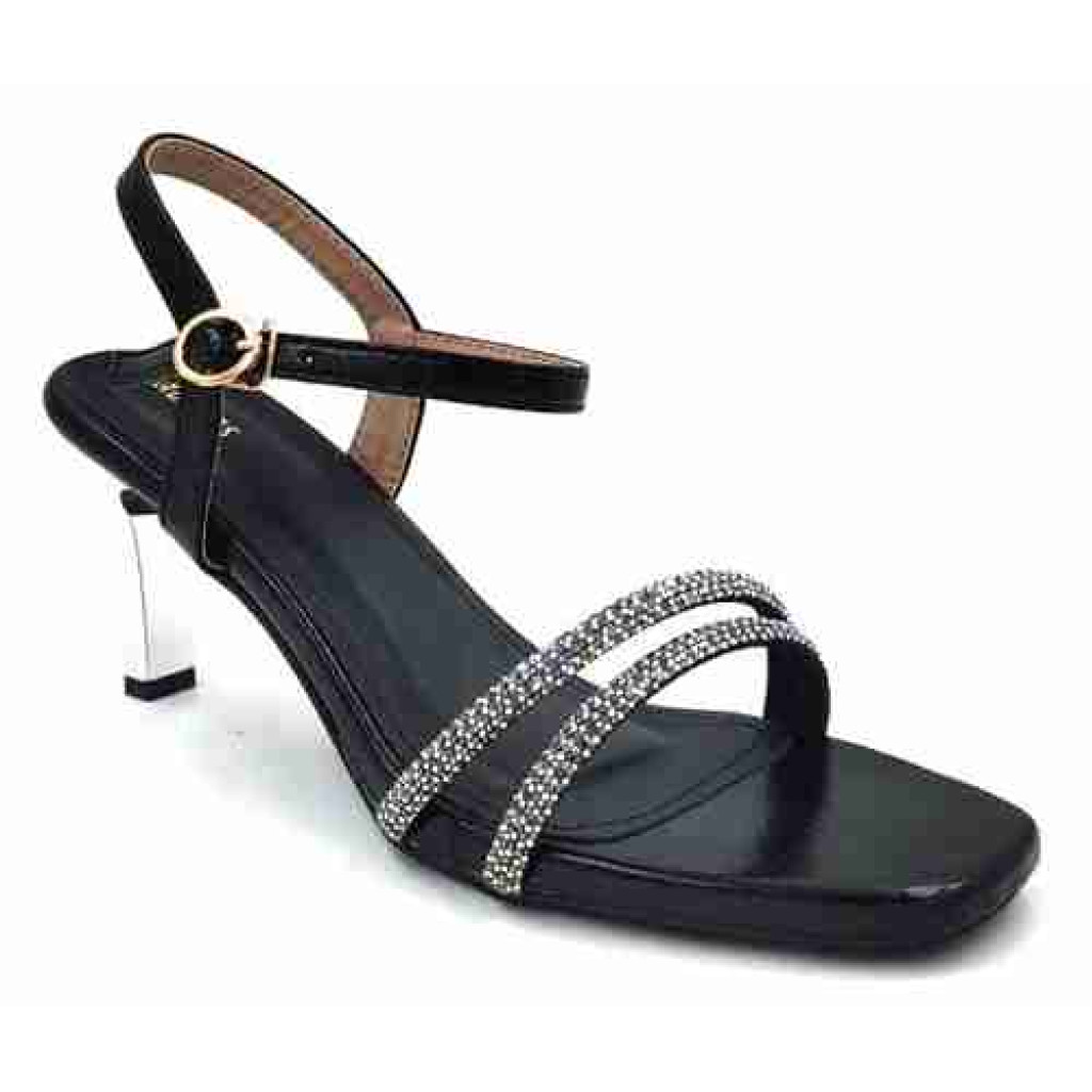 3315: Balujas Black High Heel Sandals