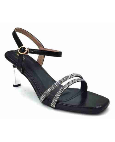 3315: Balujas Black High Heel Sandals