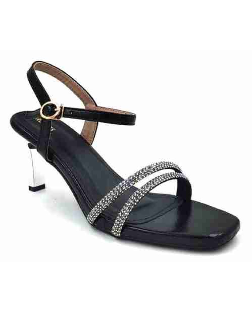 3315: Balujas Black High Heel Sandals