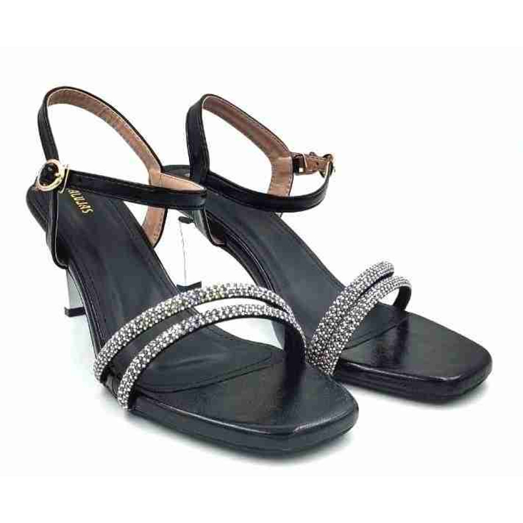 3315: Balujas Black High Heel Sandals