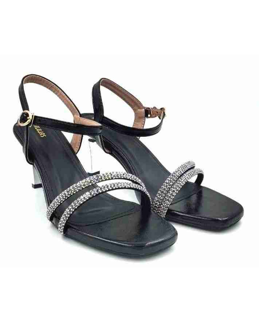 3315: Balujas Black High Heel Sandals