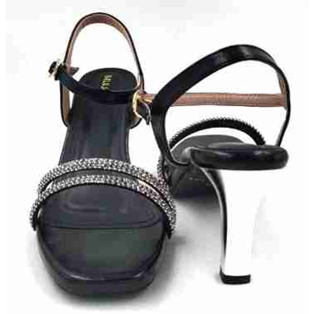 3315: Balujas Black High Heel Sandals