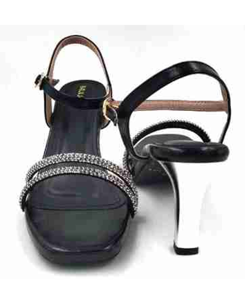 3315: Balujas Black High Heel Sandals