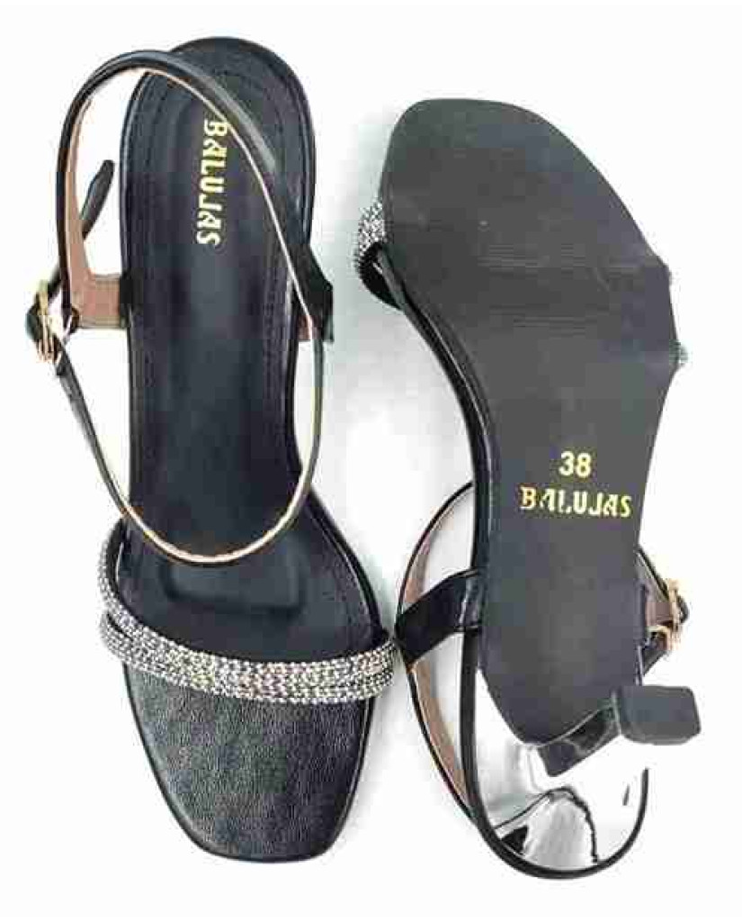 3315: Balujas Black High Heel Sandals
