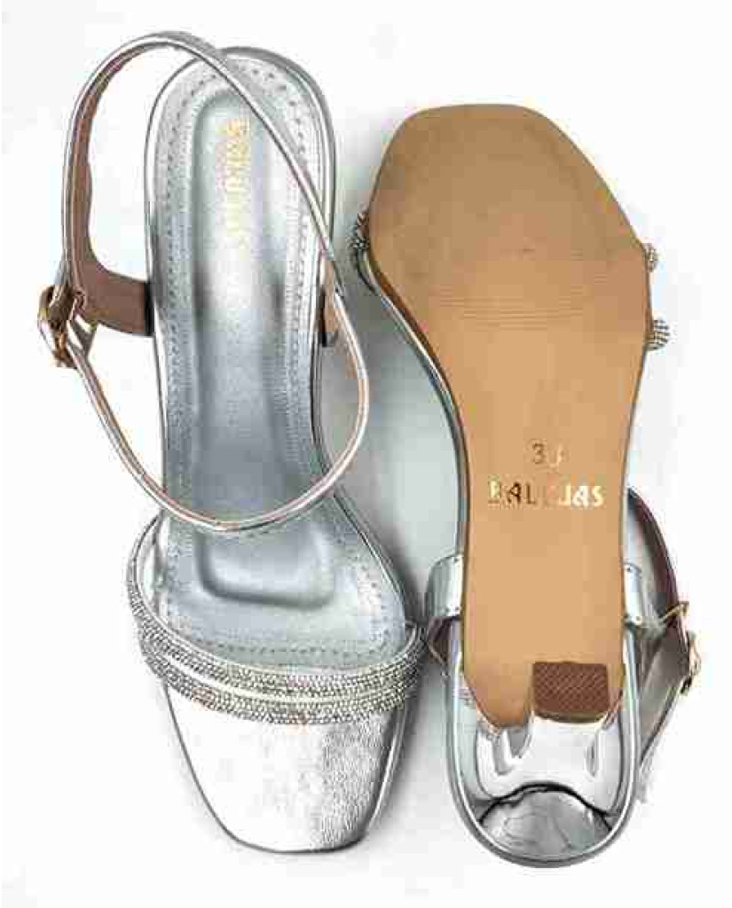 3315: Balujas Silver High Heel Sandals