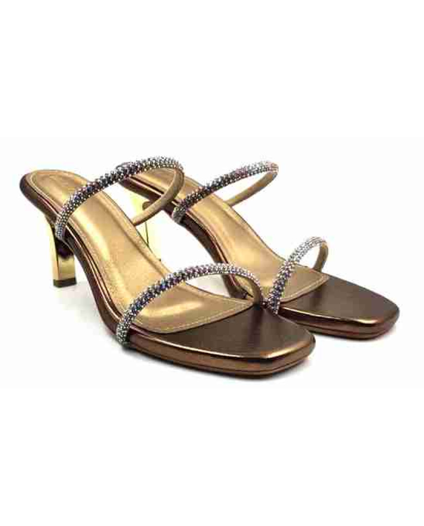 3320: Balujas Antic High Heel Crystal Strap Sandals