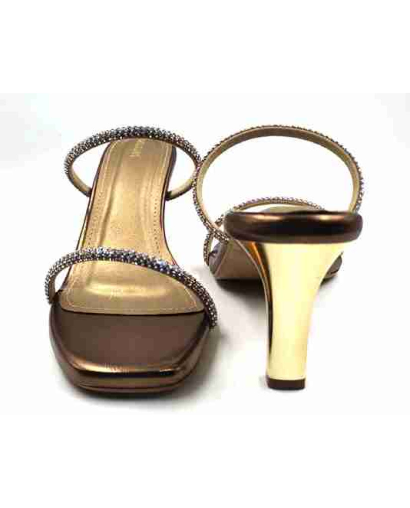 3320: Balujas Antic High Heel Crystal Strap Sandals
