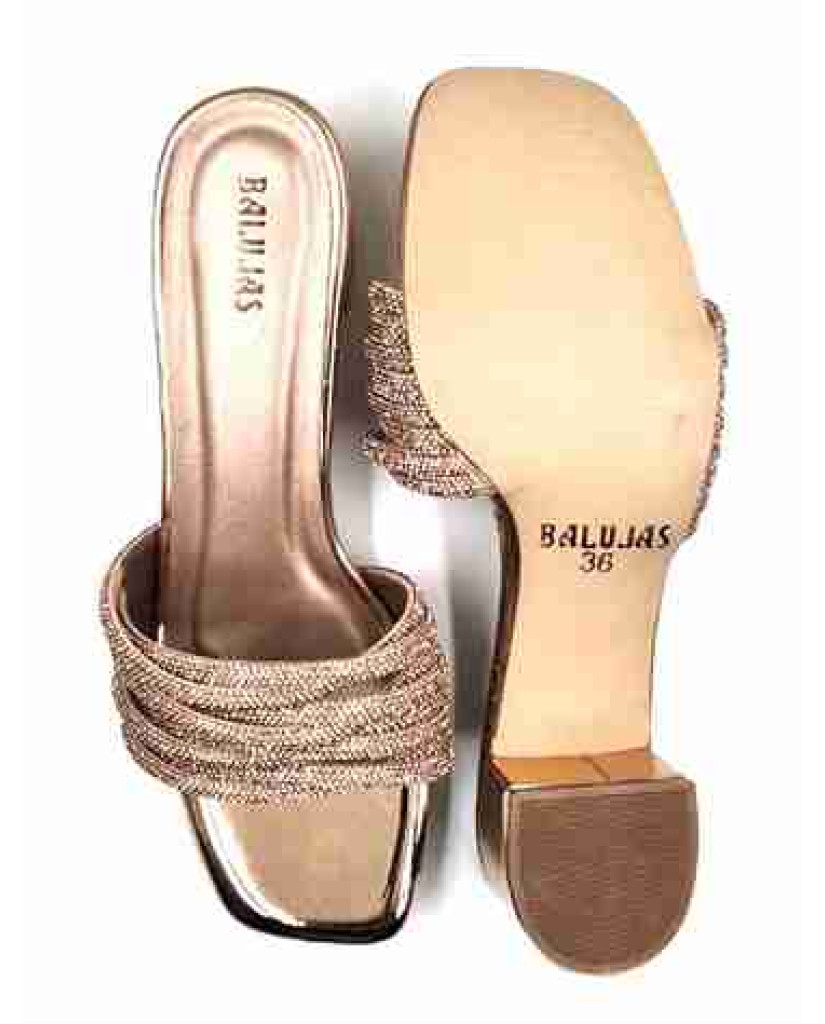 3338: Balujas Sultan Block Heel Party Slides