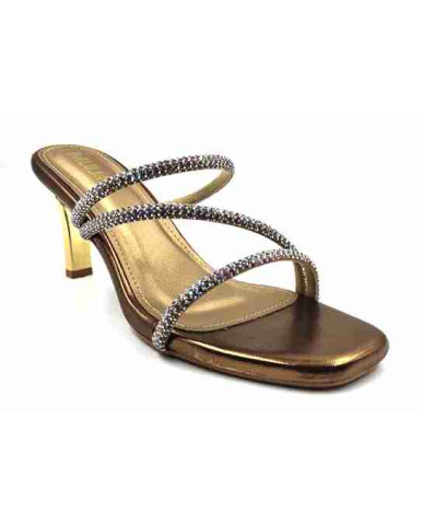 R-304: Balujas Antic Heel Crystal Strap Sandals