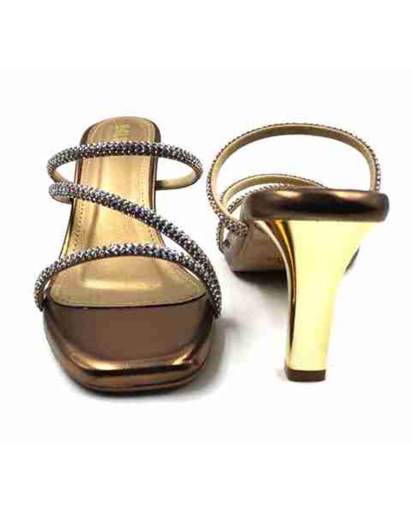 R-304: Balujas Antic Heel Crystal Strap Sandals