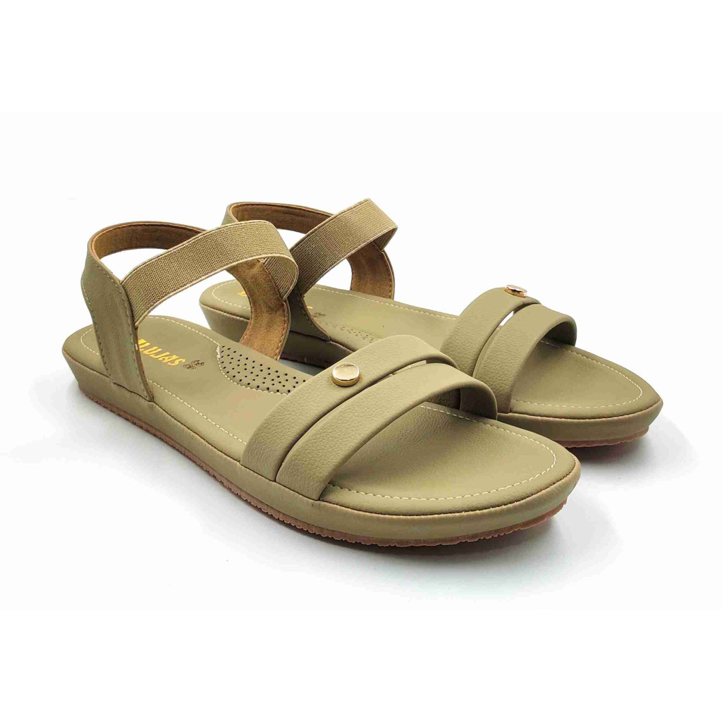 10-371:Balujas Flat Mahandi Ladies Sandal 10-371:Balujas Flat Mahandi Ladies Sandal