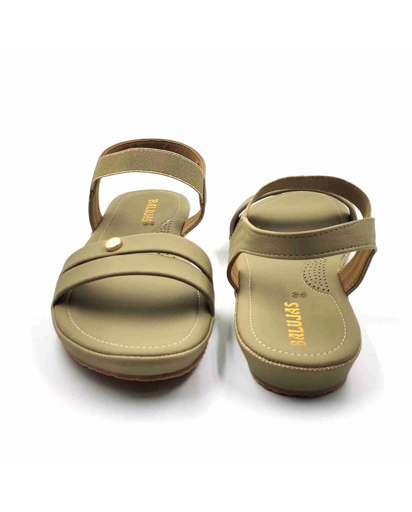 10-371:Balujas Flat Mahandi Ladies Sandal