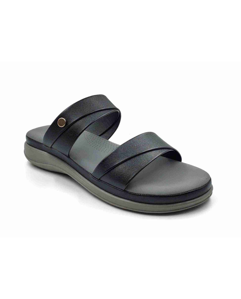 15066 Balujas Black flat Ladies Slippers