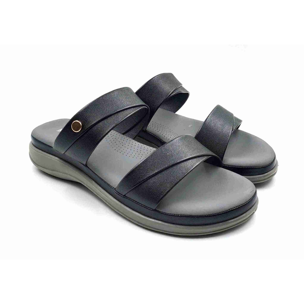 15066 Balujas Black flat Ladies Slippers
