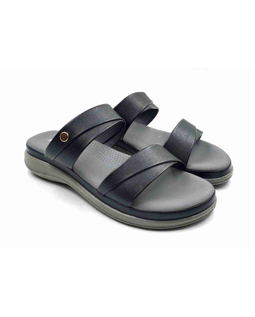 15066 Balujas Black flat Ladies Slippers