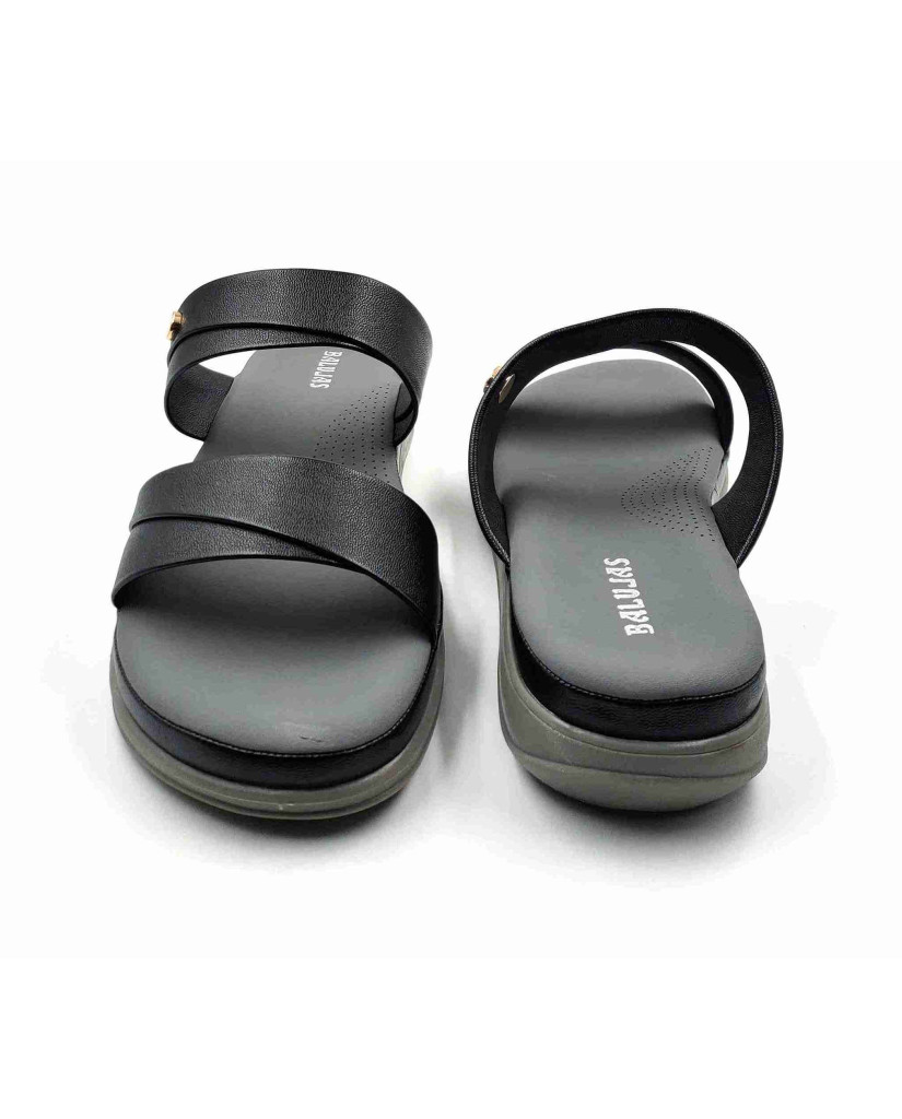 15066 Balujas Black flat Ladies Slippers