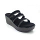 559: Balujas Black Wedge Heel Crystal Sandal 559: Balujas Black Wedge Heel Crystal Sandal