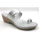 10795 : Balujas Silver Wedge Heel Ladies Slipper