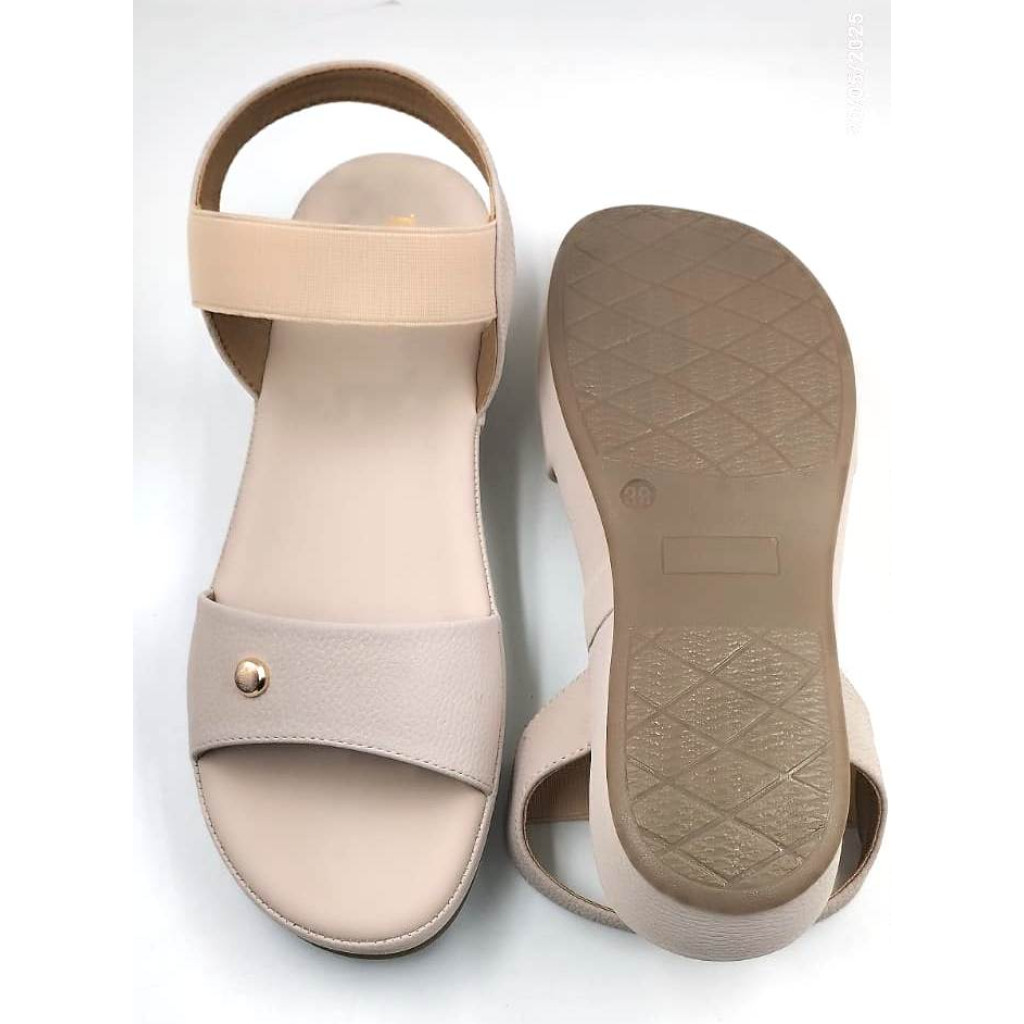 10861 : Balujas Ladies Peach Wedge Heel Sandal