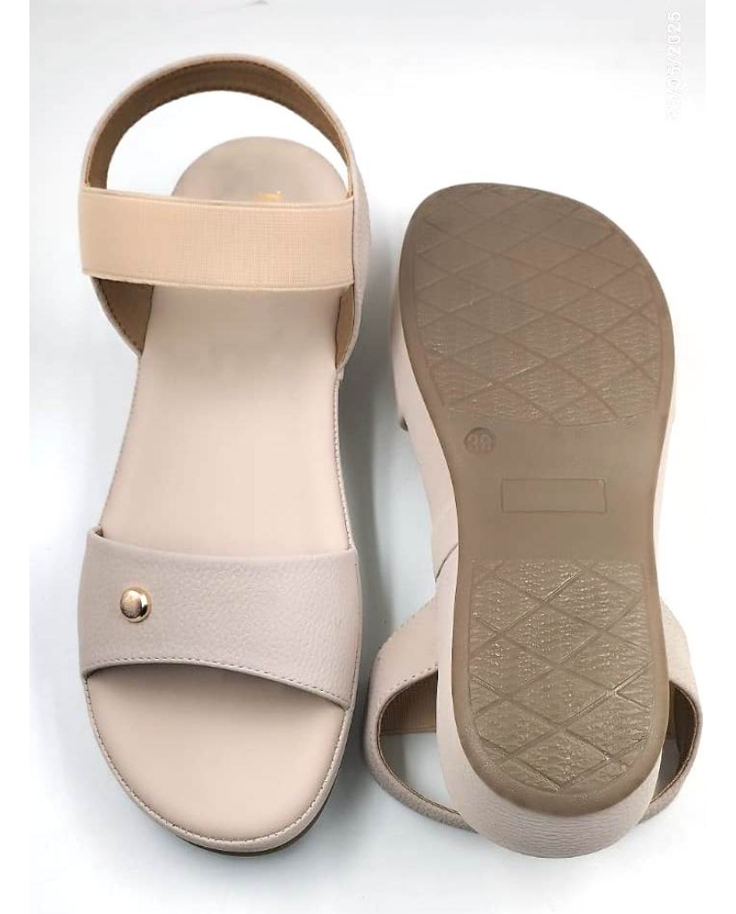 10861 : Balujas Ladies Peach Wedge Heel Sandal